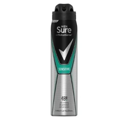 Sure Anti-Perspirant Deodorant Spray Men Motion Sense Sensitive Dry 250 ml