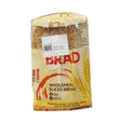 Packaged wholemeal sliced bread with 'BRAD' branding on a white background