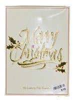 Simon Elvin Luxury Foil Xmas Cards x10