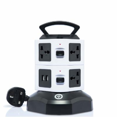 Intime 2F Tower Extension Cord With USB