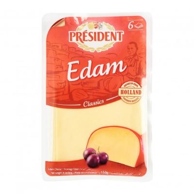President Edam Slices 150 g x6