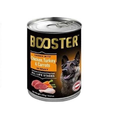 Booster Dog Food Chicken, Turkey & Carrots In Gravy 410 g