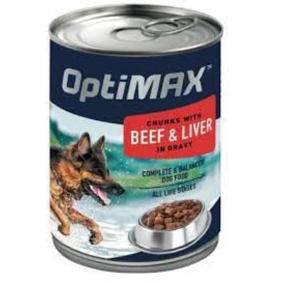 Optimax Dog Food Beef & Liver In Gravy 415