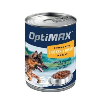 Optimax Dog Food Chicken & Turkey In Gravy 415
