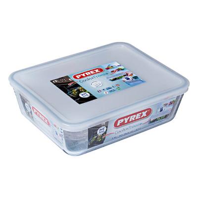 Buy Pyrex Cook & Freeze Glass Rectangular Dish With Lid 2.6 L 243P000 ...