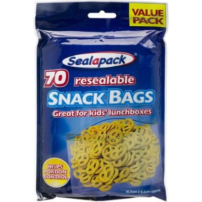 Seal-A-Pack Resealable Snack Bags x70
