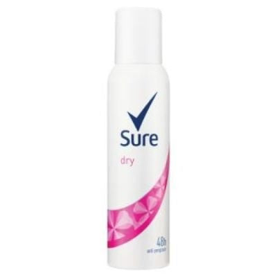 Sure Anti-Perspirant Deodorant Spray Dry Floral Powder Scent 150 ml