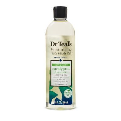 Dr Teal's Bath & Body Oil Rejuvenating Eucalyptus & Spearmint Jojoba, Sweet Almond & Grapeseed 260 ml