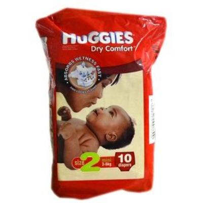 Huggies Dry Comfort Diapers Size 2 3-6 kg x10