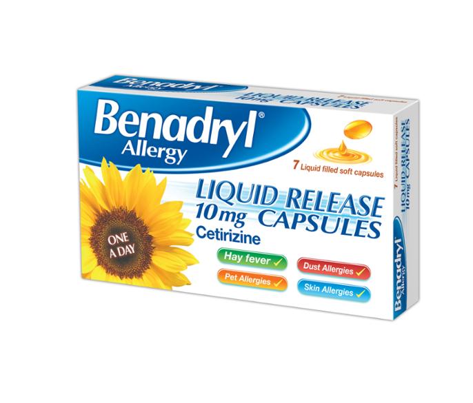 Benadryl Allergy Liquid Capsules 10 mg 7 Capsules