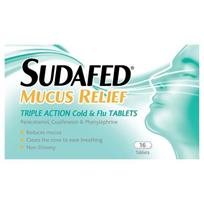 Sudafed Mucus Relief 16 Tablets