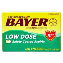 Bayer Aspirin 120 Tablets 81 mg