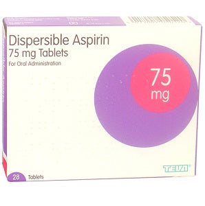 Aspirin Dispersible 75 mg 28 Tablets
