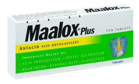 Maalox Plus 10 Tablets