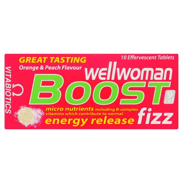 WellWoman Boost Fizz Energy Release 10 Tablets