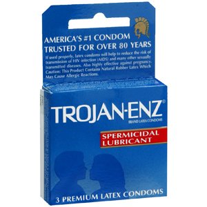 Trojan ENZ Spermicidal Lubricant 3 Condoms