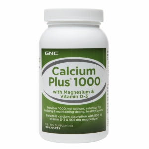 GNC Calcium Plus 1000 With Magnesium & Vitamin D 90 Capsules