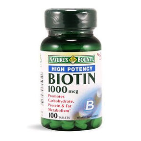 Nature's Bounty Biotin 1000 mcg 100 Tablets