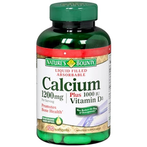 Nature's Bounty Calcium 1200 mg With Vitamin D3 120 Tablets