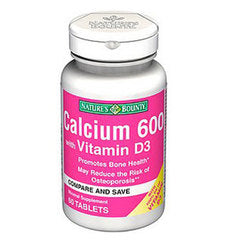 Nature's Bounty Calcium 600 mg With Vitamin D3 60 Tablets