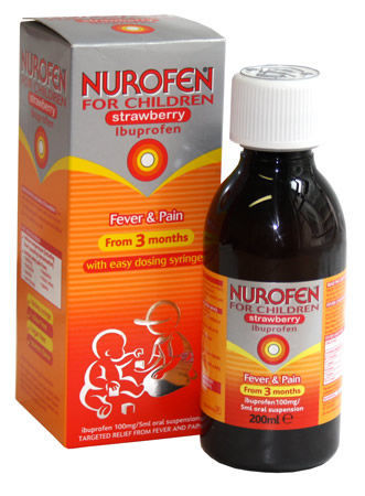 Nurofen Oral Suspension Strawberry 100 mg/5 ml 8 Sachets