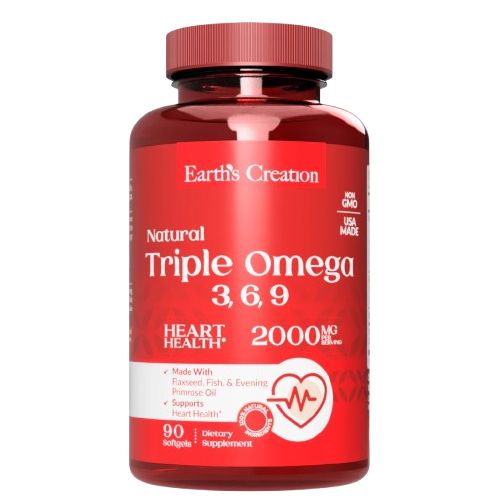 Earth's Creation Natural Triple Omega 3,6,9 2000 mg 90 Soft Gels