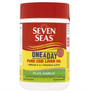 Seven Seas Cod Liver Oil + Garlic 90 Capsules