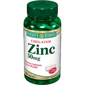 Nature's Bounty Zinc 50 mg 100 Tablets