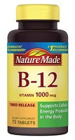 Nature Made Vitamin B12 1000 mcg 75 Tablets