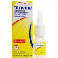 Otrivin Allergy Relief 0.1 Percent Instant Spray 10 ml