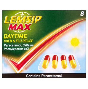 Lemsip Max Cold & Flu Daytime 8 Capsules