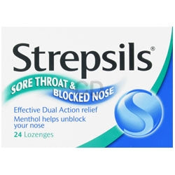 Strepsils Sore Throat & Blocked Nose 24 Lozenges