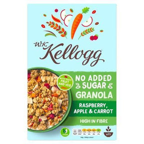 W.K. Kellogg No Added Sugar Granola Raspberry, Apple & Carrot 570 g