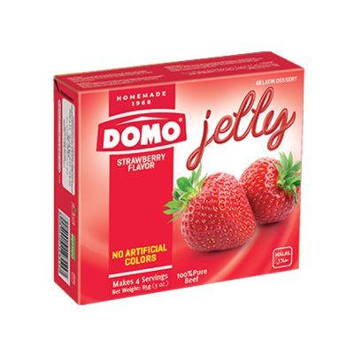 Domo Jelly Gellatin Dessert Strawberry 85 g