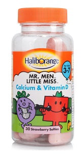 Haliborange Mr Men Little Miss Calcium & Vitamin D Strawberry x30