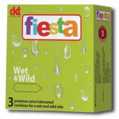Fiesta Wet & Wild 3 Condoms x12 (36 Condoms)