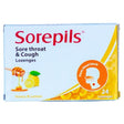 Sorepils Sore Throat & Cough Honey & Lemon 24 Lozenges