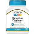 21st Century Chromium Picolinate 200 mcg 100 Tablets