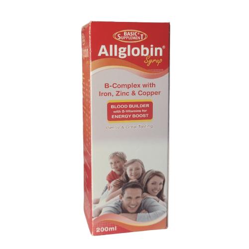 Allglobin Iron + Zinc + B Complex + Copper Syrup 200 ml