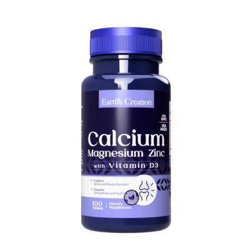 Earth's Creation Calcium Magnesium Zinc with Vitamin D3 100 Capsules