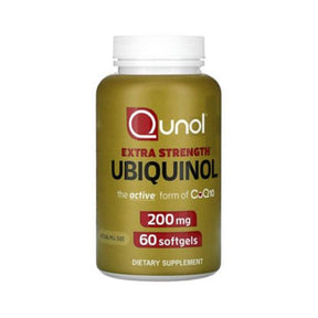 Qunol Extra Strength Ubiquinol 200 mg The Active Form of CoQ 10 60 Soft Gels