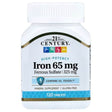 21st Century Iron 65 mg Ferrous Sulfate 325 mg 120 Tablets