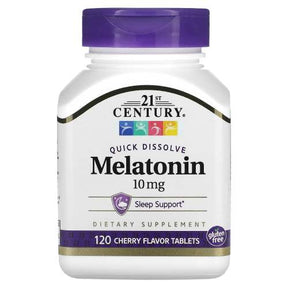 21st Century Melatonin Quick Dissolve Cherry 10 mg 120 Tablets