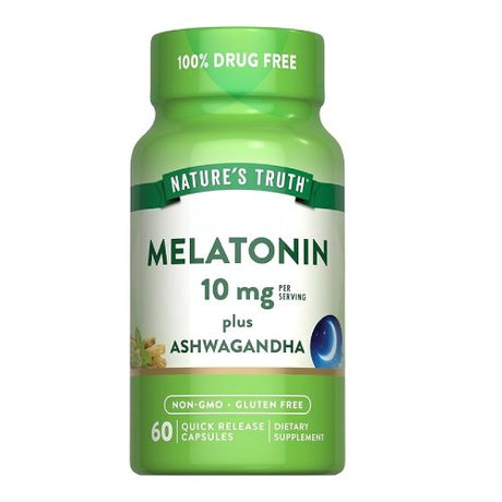 Nature's Truth Sleep Melatonin Plus Ashwagandha 60 Capsules