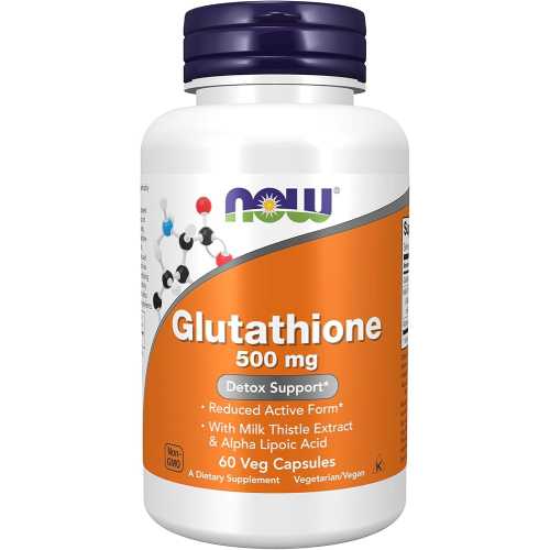 Now Glutathione With Milk Thistle Extract & Alpha Lipoic Acid 60 Veg Capsules