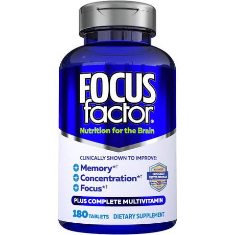 Focus Factor Dietary Supplement Nutrition For The Brain 180 Tablets