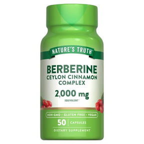 Nature's Truth Berberine Ceylon Cinnamon Complex 2000 mg 50 Capsules