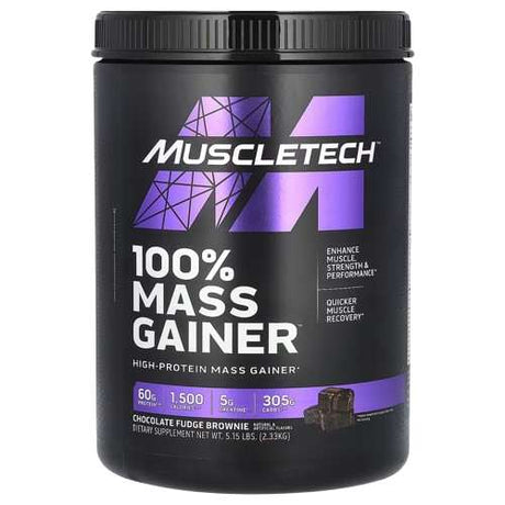 MuscleTech 100% Mass Gainer Chocolate Fudge Brownie 2.33 kg