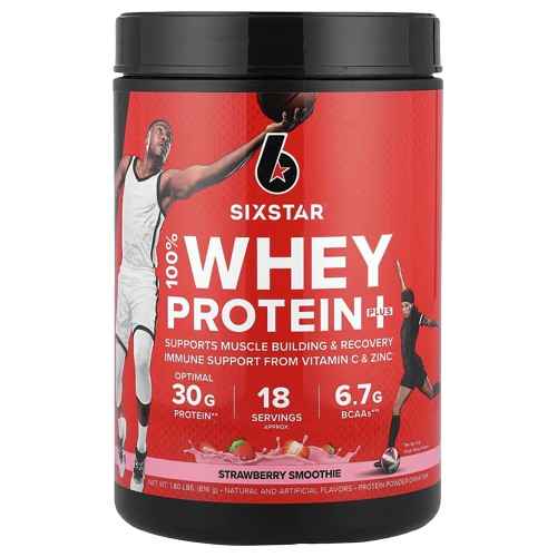 SIXSTAR 100% Whey Protein Plus Strawberry Smoothie 816 g