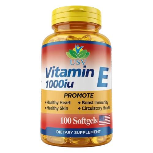 USV Vitamin E 1000 IU 100 Soft Gels